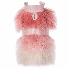 Mink Faux-Fur Vest (Color: Bella Rose, size: xs)