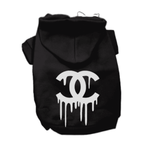 Chewnel Drippy Dog Hoodies (Color: black, size: small)