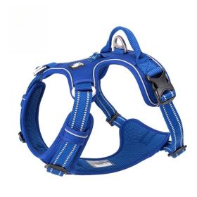 Chest Strap Pet Supplies Explosion-proof Vest Dog Hand Holding Rope (Option: Sapphire Blue-M)