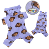 Adorable Silly Monkey Fleece Dog Pajamas/Bodysuit with Hood