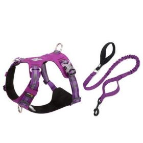 Large Pet Walking Dog Traction Rope Chest Strap (Option: Purple-S)