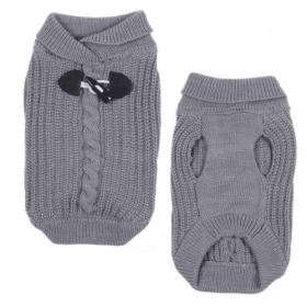 ES Shawl Collar Sweater (Color: Gray, size: XSmall)